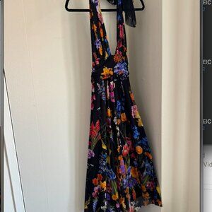 Fuzzi Floral Black Dress